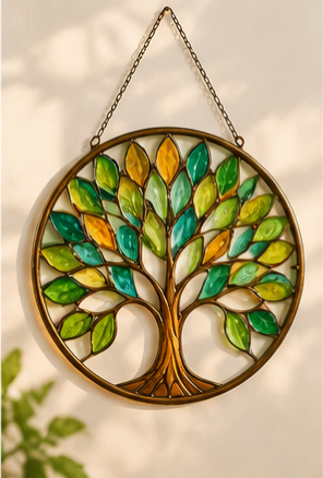 Glass wall hanging
