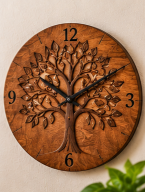 Wooden wall clock
