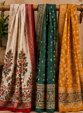 Saree (hand block print)
