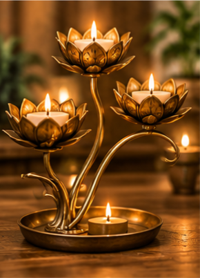 Metal candle holder