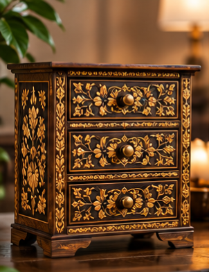 Handcrafted woolen cabinet