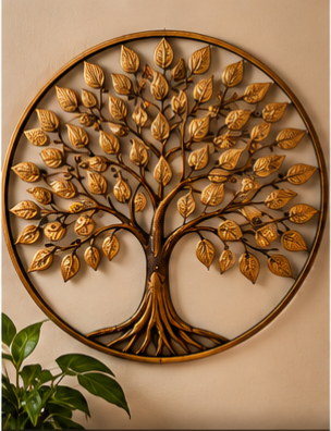 Metal tree wall art