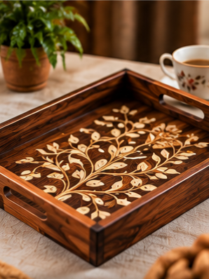 Handcrafted serving tray