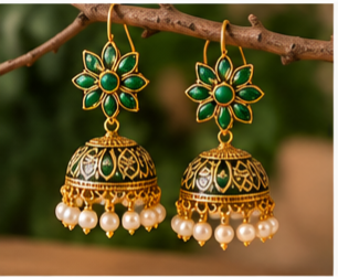 Traditional Handmade Jhumka Earrings